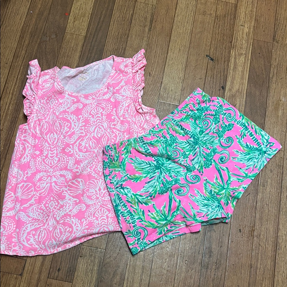 Lilly Pulitzer Pink and Green Apparel Set - Picture 6 of 6